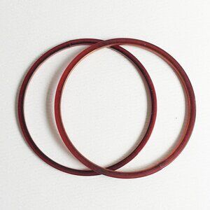Burgundy Red Art Glass Child's Bangles Set of 2
